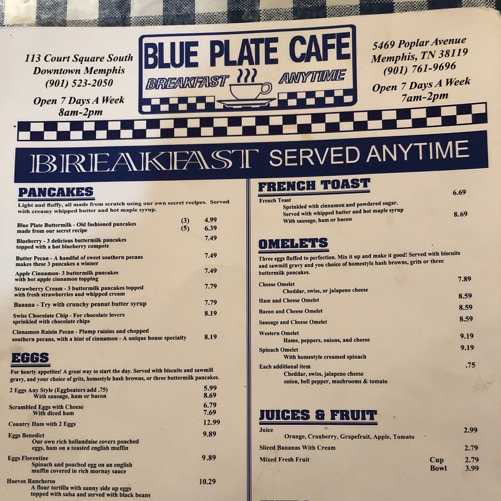 Blue Plate Cafe Downtown